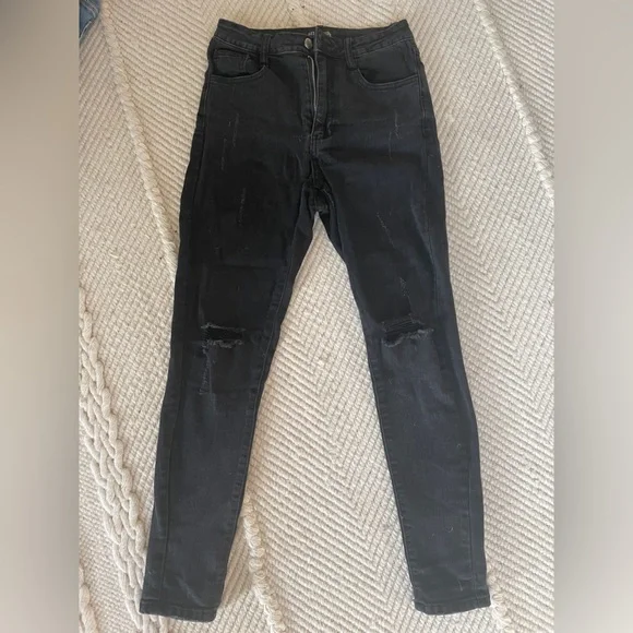 Kittenish Black Ripped Jeans - Picture 2 of 4